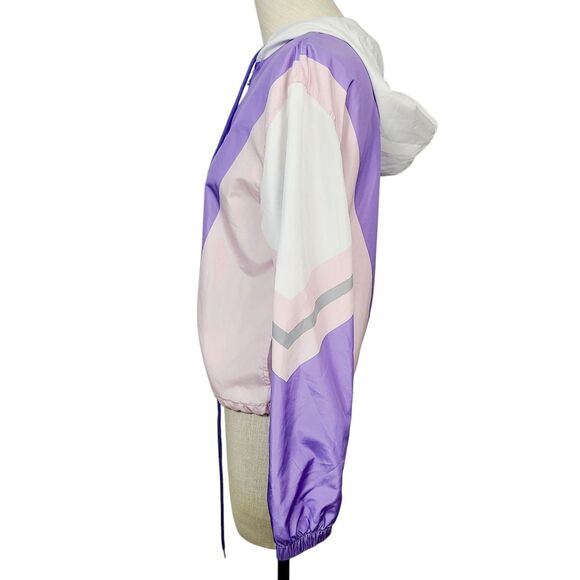 Disney Parks Space Mountain Jacket XS Purple Full Zip‎ Hooded Windbreaker - Picture 4 of 9